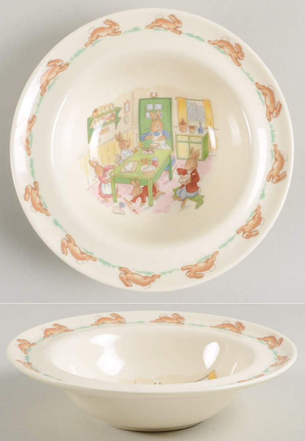 Bunnykins (Albion Shape) Rim Fruit/Dessert (Sauce) Bowl by Royal Doulton-1