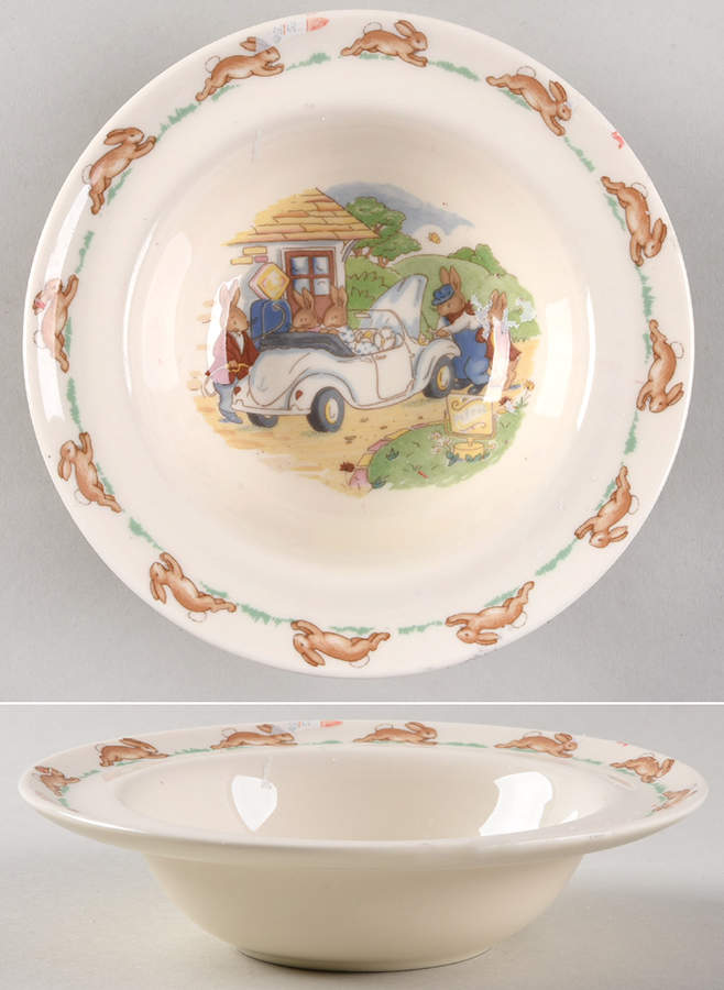 Bunnykins (Albion Shape) Rim Fruit/Dessert (Sauce) Bowl by Royal Doulton-1
