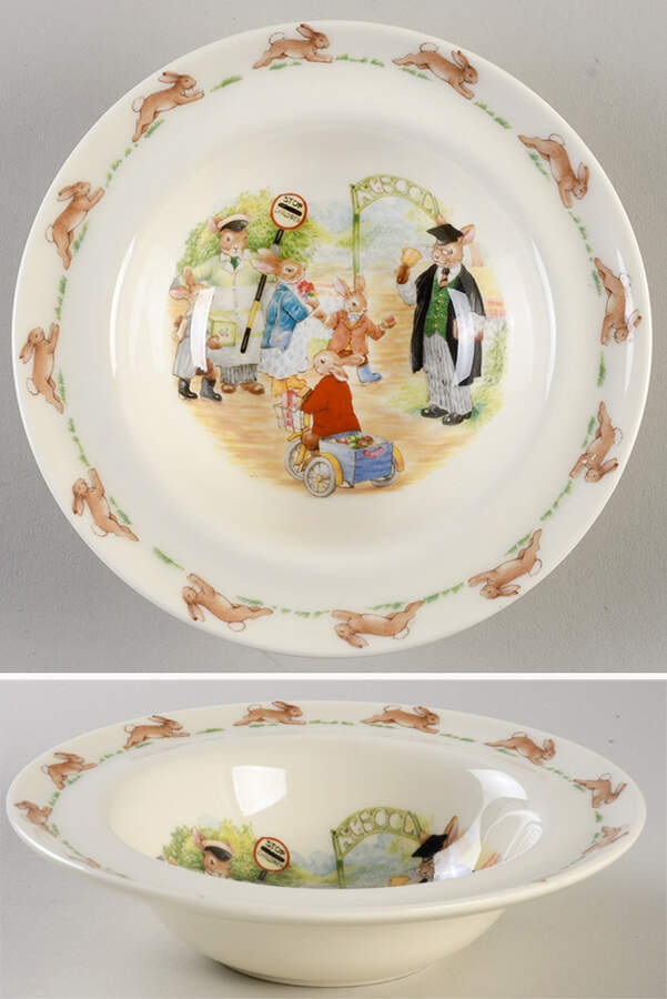 Bunnykins (Albion Shape) Rim Fruit/Dessert (Sauce) Bowl by Royal Doulton-1