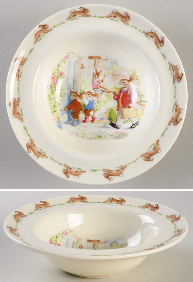 Bunnykins (Albion Shape) Rim Fruit/Dessert (Sauce) Bowl by Royal Doulton-1