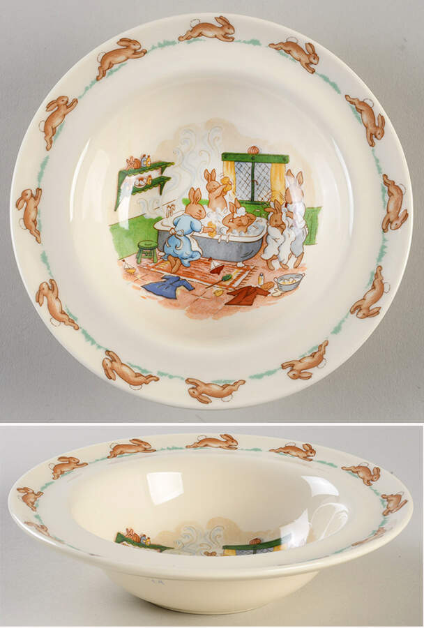 Bunnykins (Albion Shape) Rim Fruit/Dessert (Sauce) Bowl by Royal Doulton-1