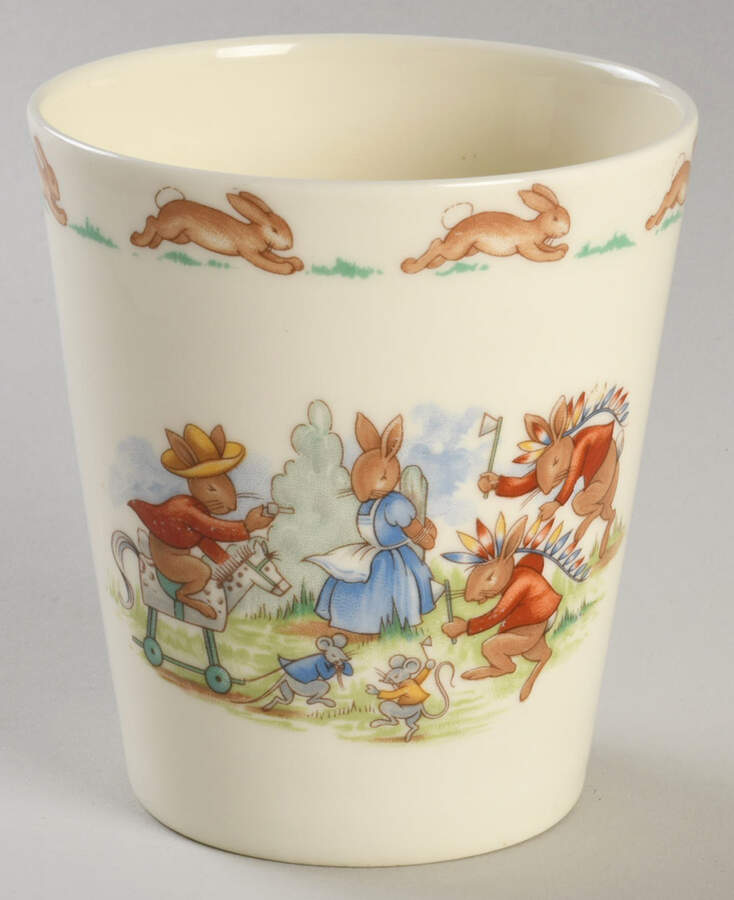 Bunnykins (Albion Shape) Tall China Tumbler by Royal Doulton-1