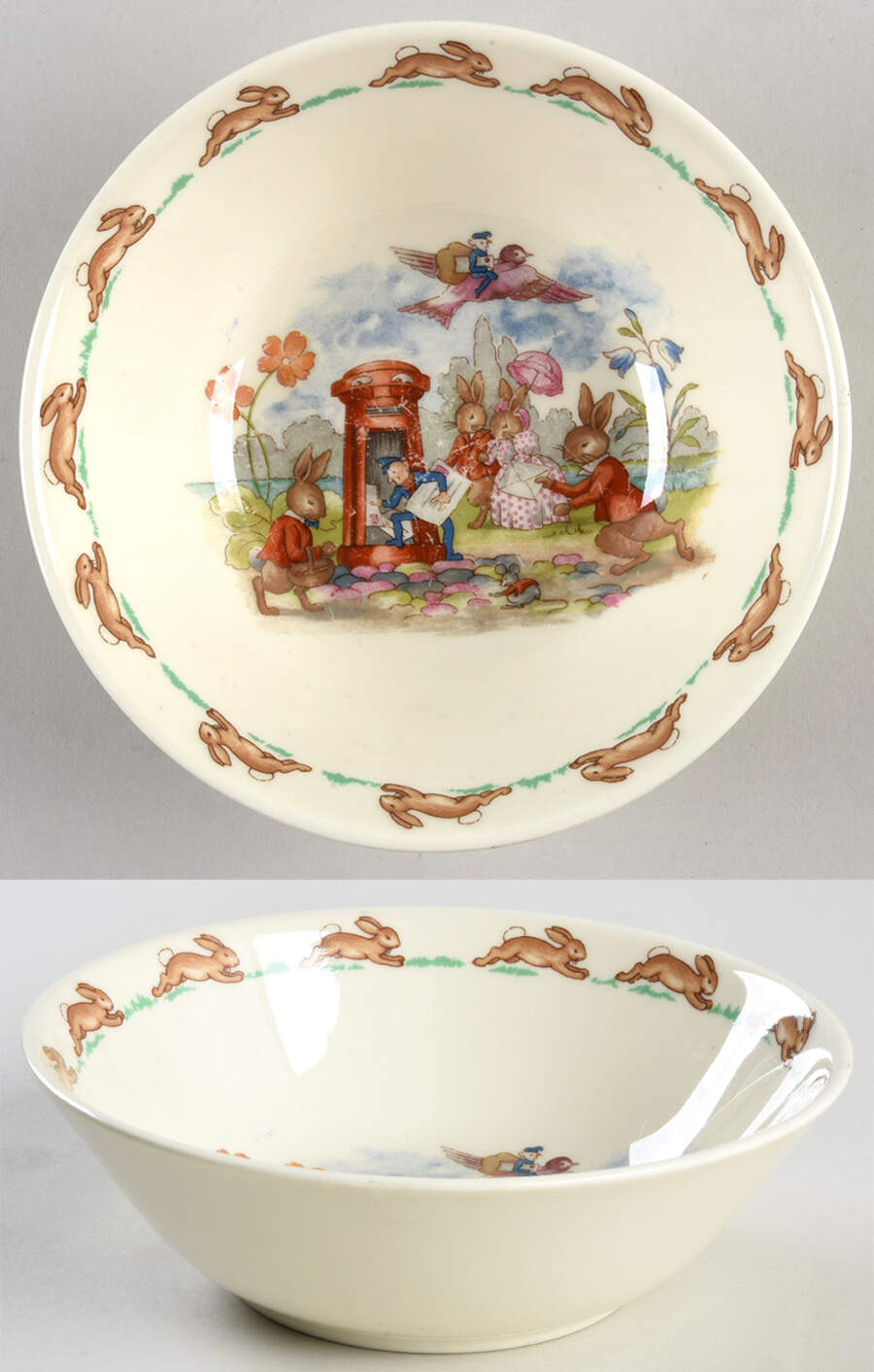 Bunnykins (Albion Shape) Coupe Cereal Bowl by Royal Doulton-1