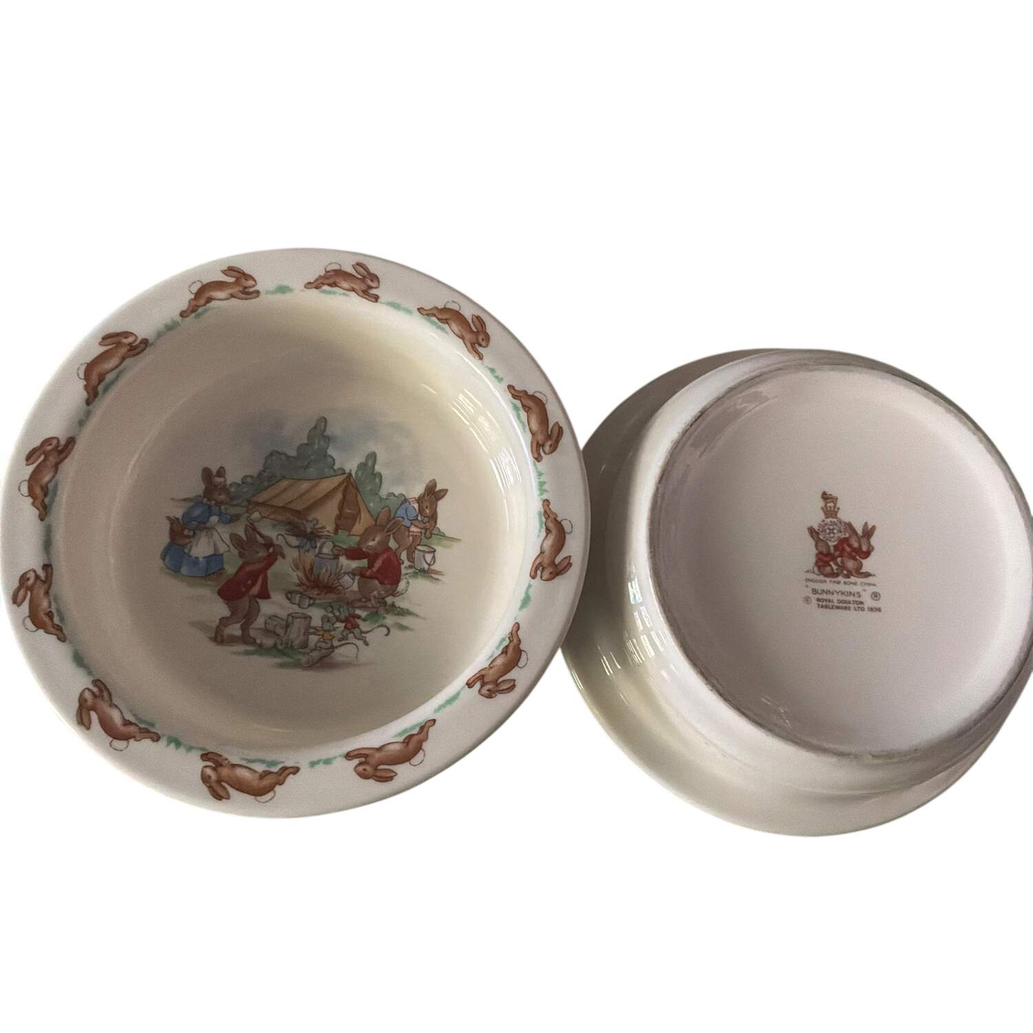 Bunnykins (Albion Shape) 6" Round Baby Plate by Royal Doulton-1