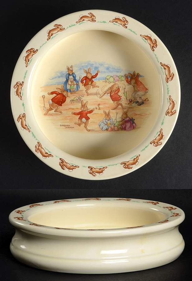 Bunnykins (Albion Shape) 7" Round Baby Plate by Royal Doulton-1