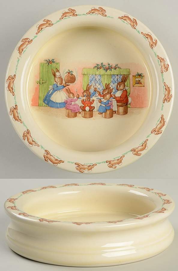 Bunnykins (Albion Shape) 7" Round Baby Plate by Royal Doulton-1