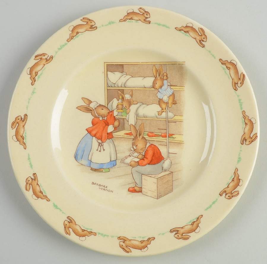 Bunnykins (Albion Shape) Bread & Butter Plate by Royal Doulton-1