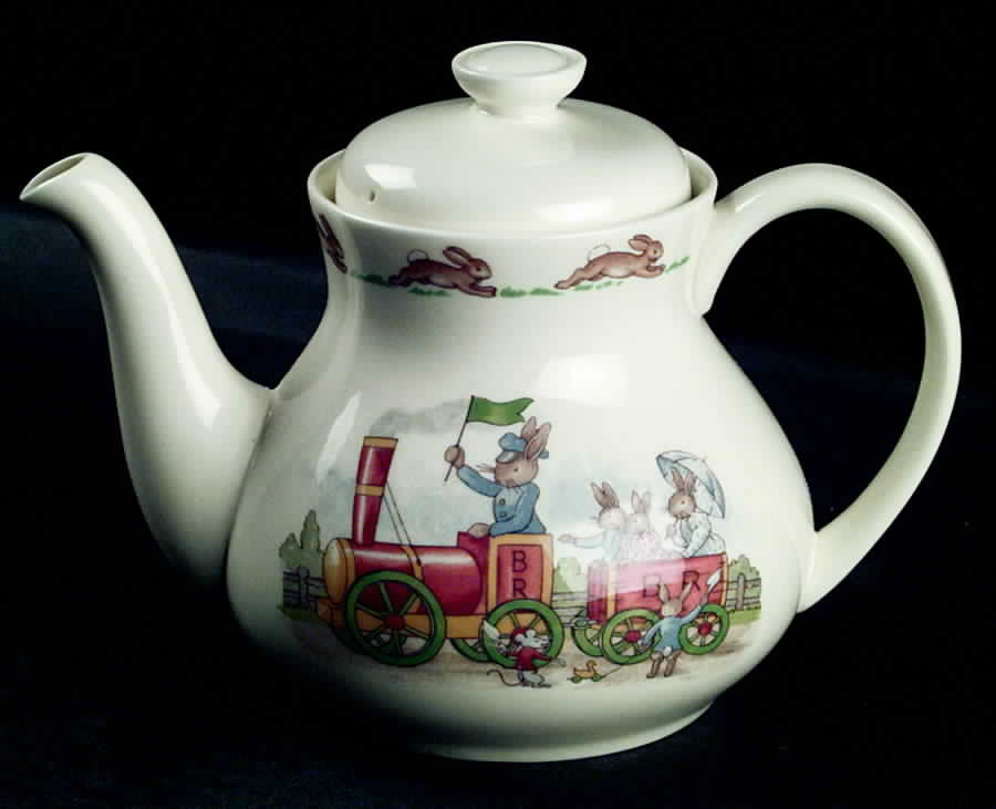 Bunnykins (Albion Shape) Mini Teapot & Lid by Royal Doulton-1