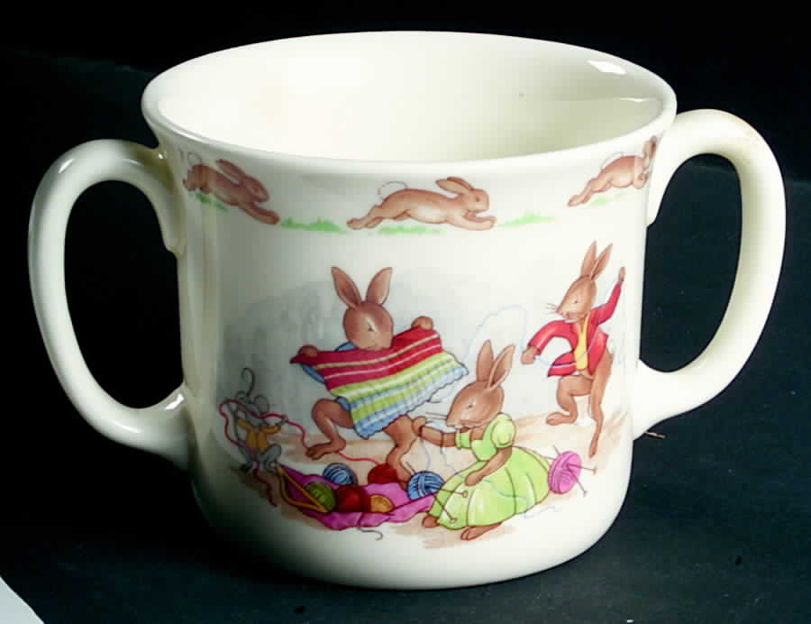 Bunnykins (Albion Shape) 2 Handled Hug a Mug Mug by Royal Doulton-1