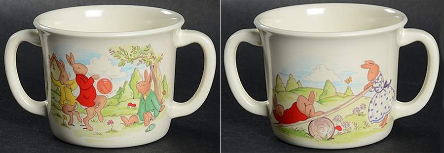 Bunnykins (Albion Shape) Melamine 2 Handled Hug a Mug by Royal Doulton-1