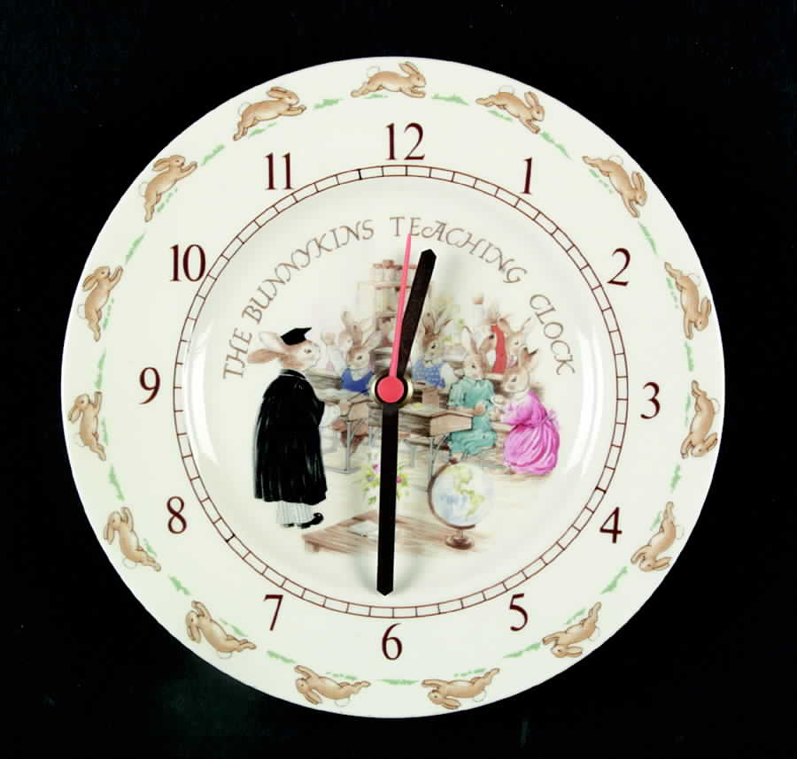 Bunnykins (Albion Shape) Teaching Clock Plate by Royal Doulton-1
