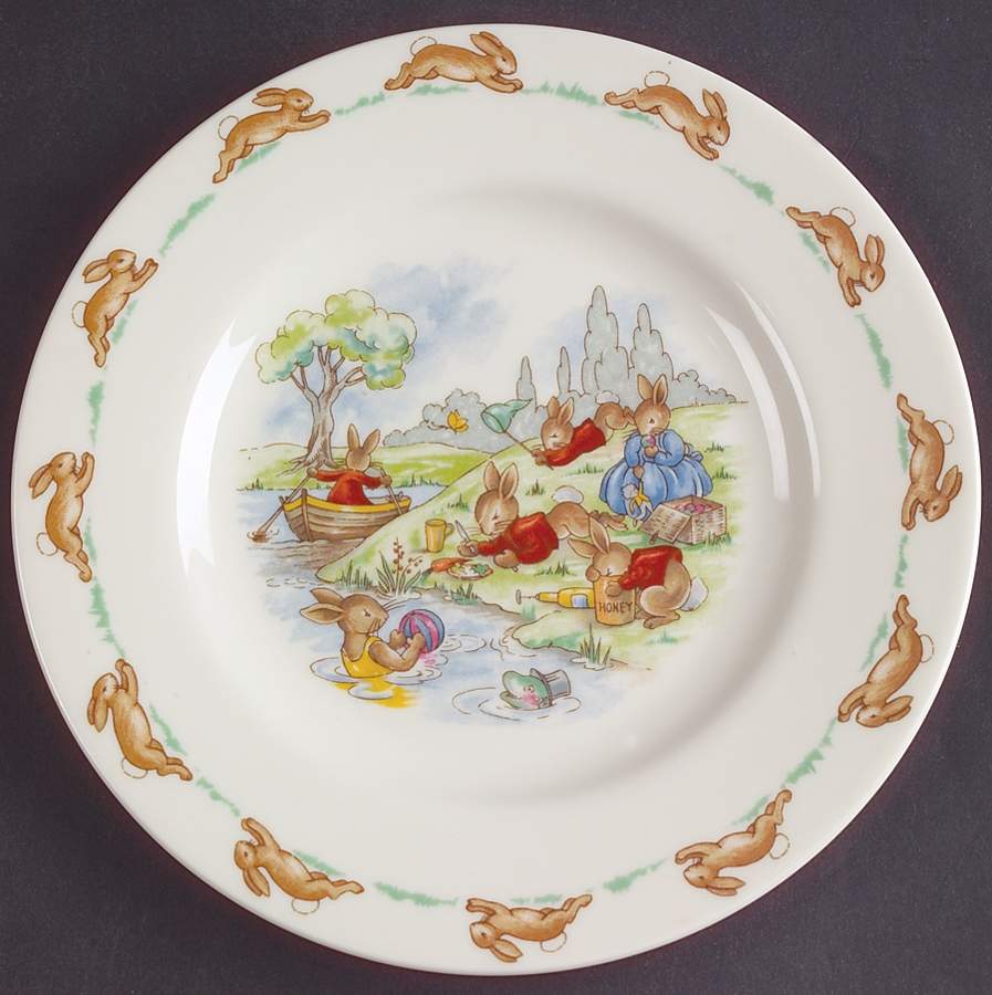 Bunnykins (Albion Shape) Bread & Butter Plate by Royal Doulton-1
