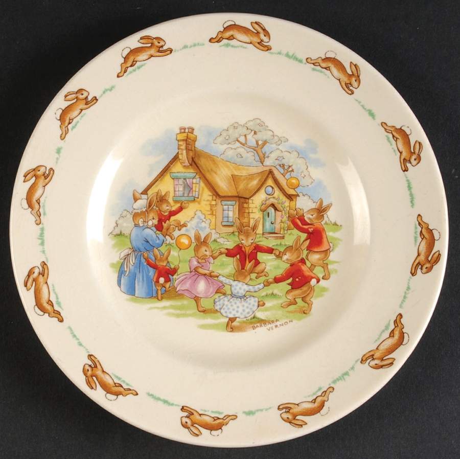 Bunnykins (Albion Shape) Bread & Butter Plate by Royal Doulton-1
