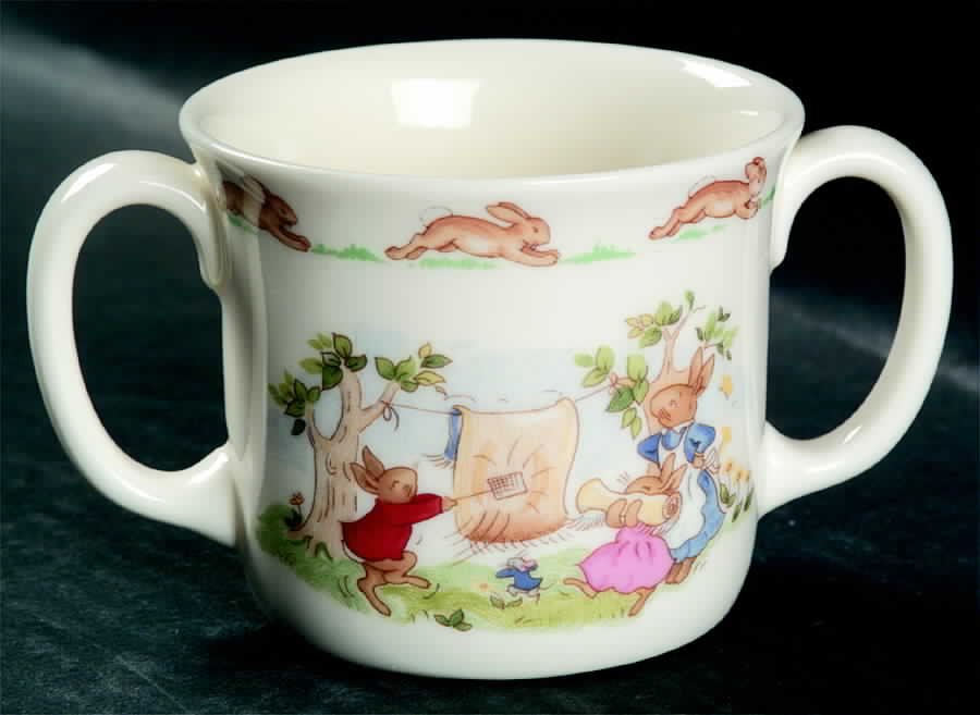 Bunnykins (Albion Shape) 2 Handled Hug a Mug Mug by Royal Doulton-1