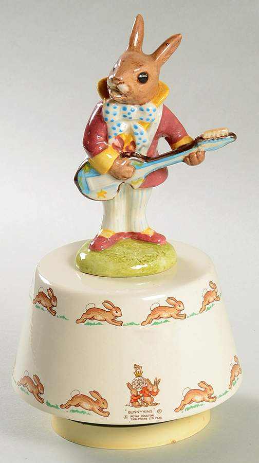 Bunnykins (Albion Shape) Figural Music Box by Royal Doulton-1