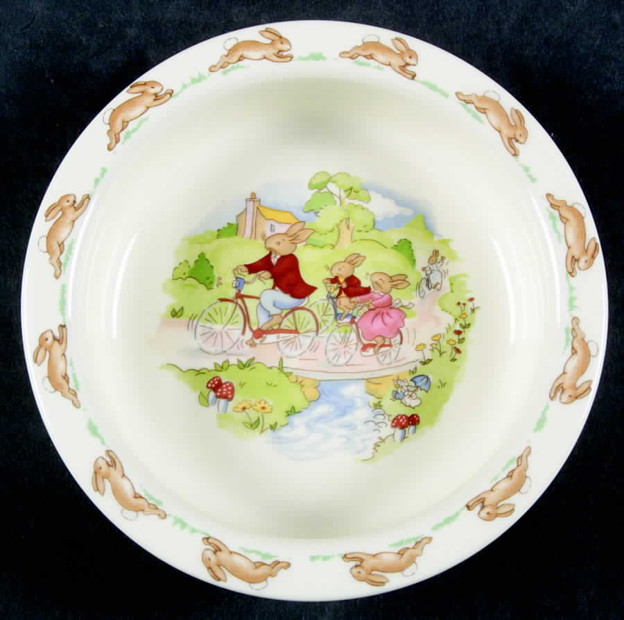 Bunnykins (Albion Shape) 6" Round Baby Plate by Royal Doulton-1
