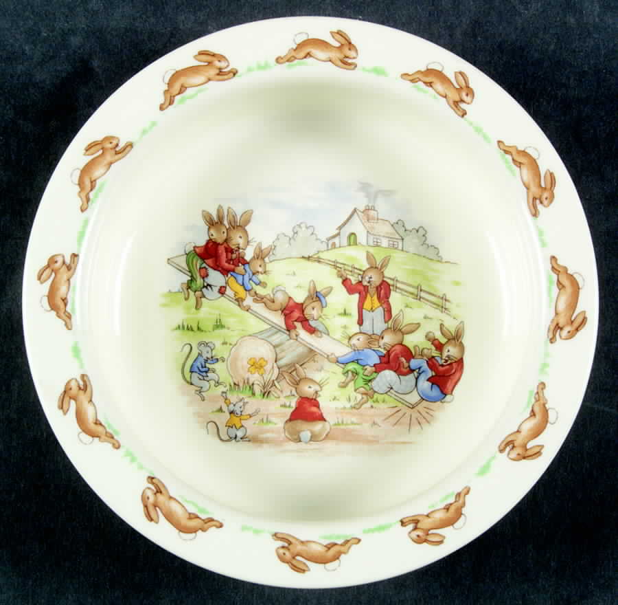 Bunnykins (Albion Shape) Plate-Baby/Round 6" by Royal Doulton-1