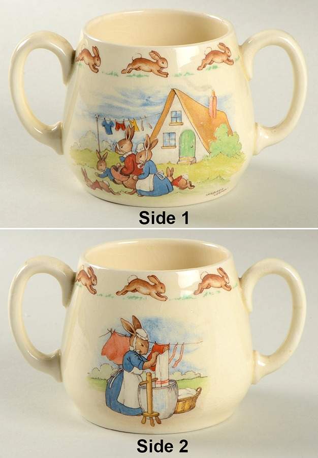 Bunnykins (Albion Shape) 2 Handle Don Mug by Royal Doulton-1