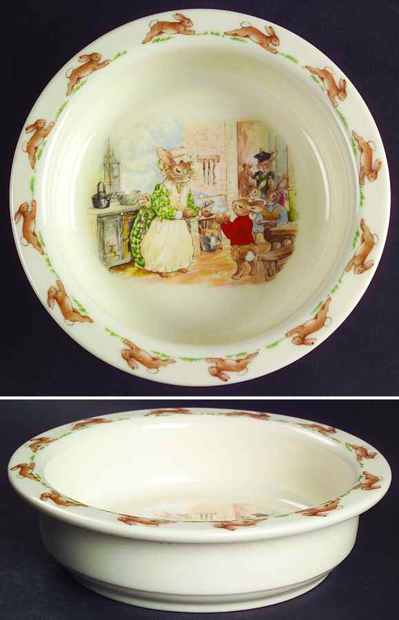 Bunnykins (Albion Shape) 6" Round Baby Plate by Royal Doulton-1