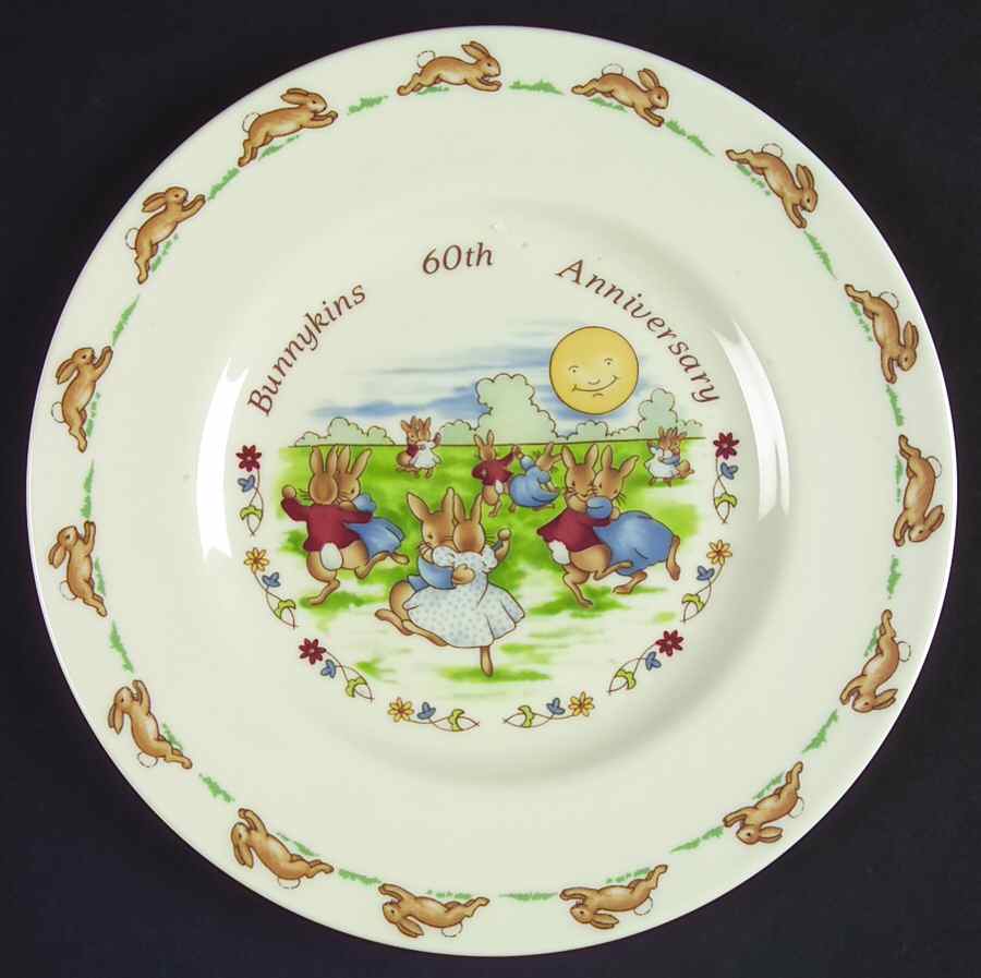 Bunnykins (Albion Shape) Anniversary Commemorative Salad Plate by Royal Doulton-1