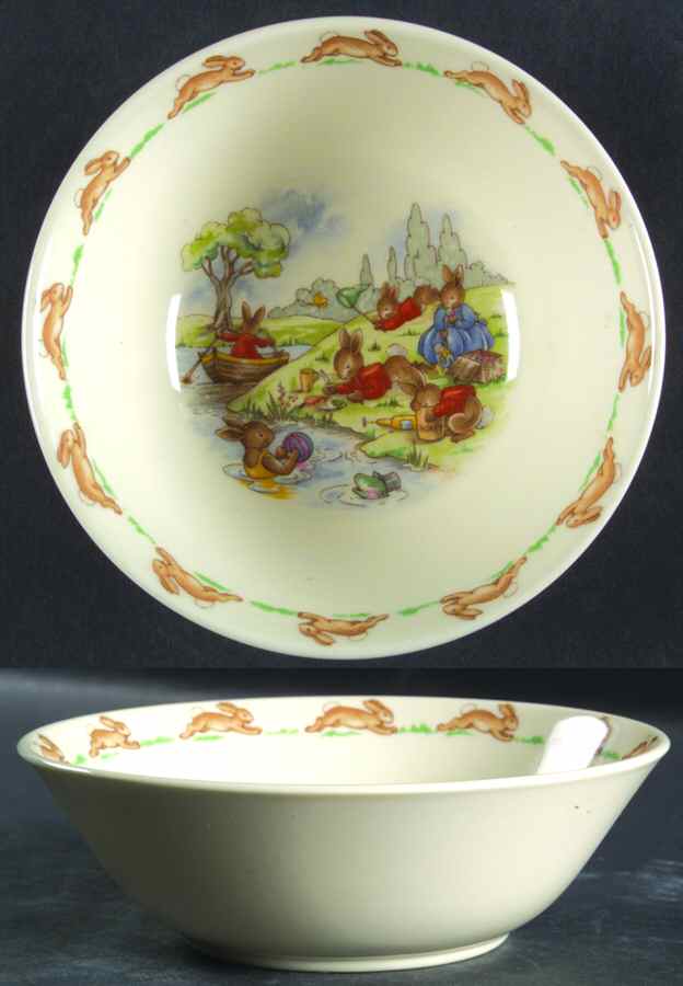 Bunnykins (Albion Shape) Coupe Cereal Bowl by Royal Doulton-1