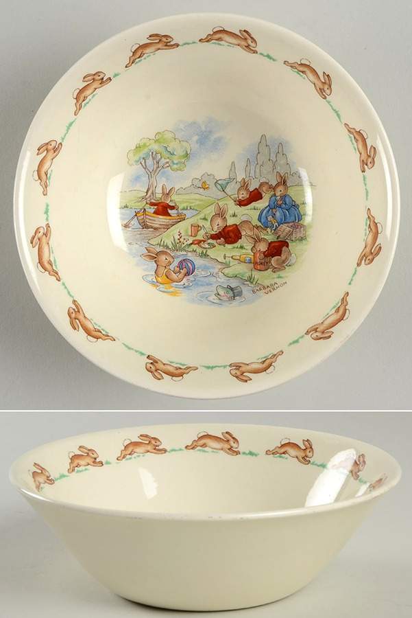 Bunnykins (Albion Shape) Coupe Cereal Bowl by Royal Doulton-1