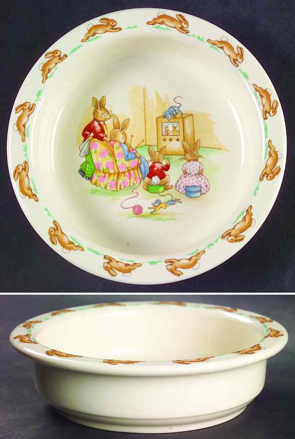 Bunnykins (Albion Shape) 6" Round Baby Plate by Royal Doulton-1