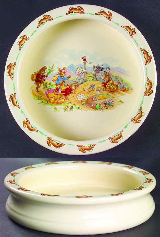 Bunnykins (Albion Shape) 7" Round Baby Plate by Royal Doulton-1