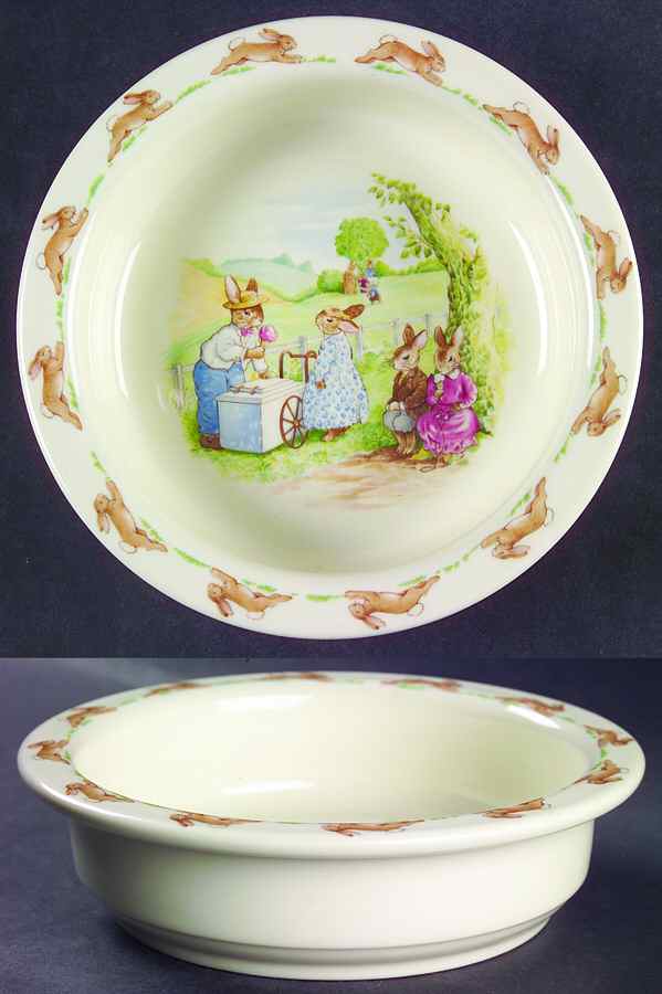 Bunnykins (Albion Shape) 6" Round Baby Plate by Royal Doulton-1