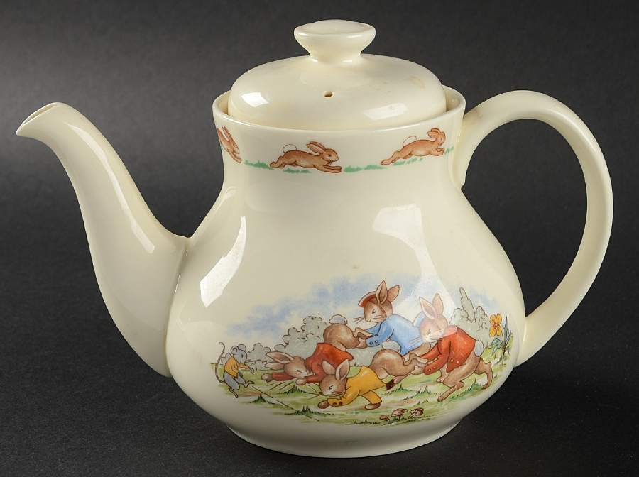 Bunnykins (Albion Shape) Mini Teapot & Lid by Royal Doulton-1