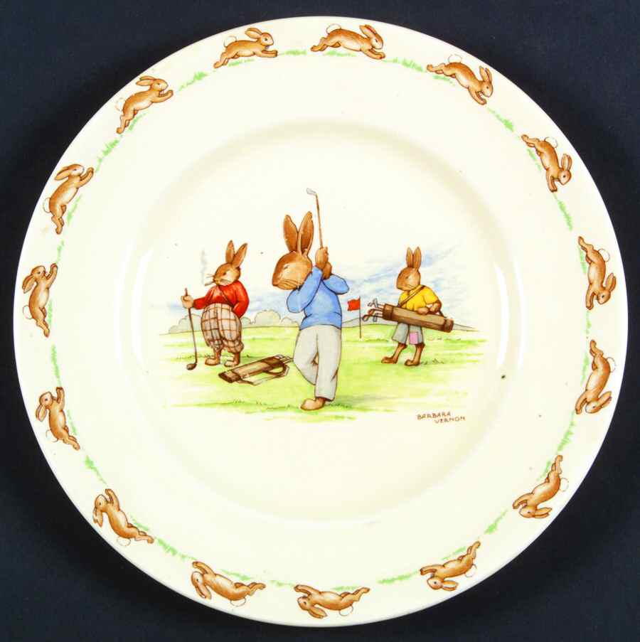 Bunnykins (Albion Shape) Dessert/Pie Plate by Royal Doulton-1