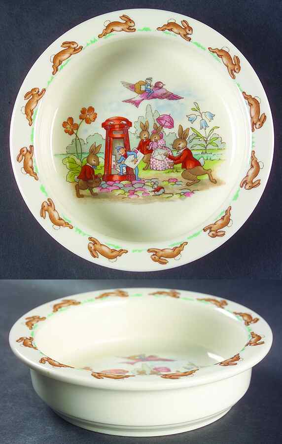 Bunnykins (Albion Shape) 6" Round Baby Plate by Royal Doulton-1
