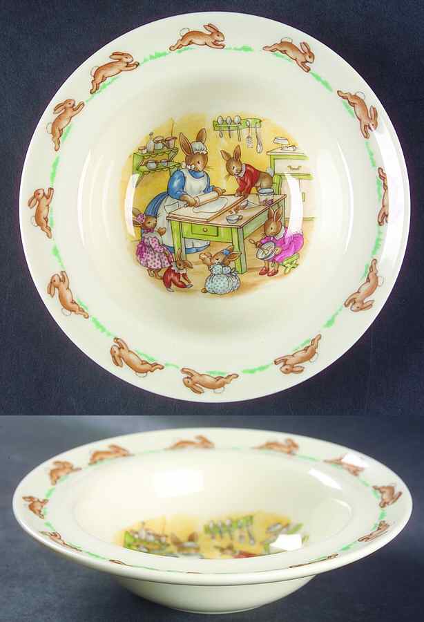 Bunnykins (Albion Shape) Rim Fruit/Dessert (Sauce) Bowl by Royal Doulton-1