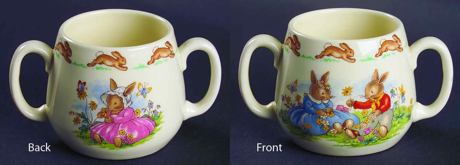 Bunnykins (Albion Shape) 2 Handle Don Mug by Royal Doulton-1