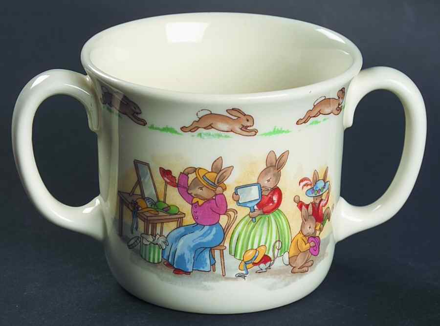 Bunnykins (Albion Shape) 2 Handled Hug a Mug Mug by Royal Doulton-1