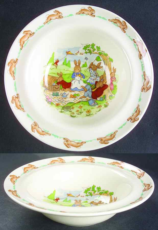 Bunnykins (Albion Shape) Rim Fruit/Dessert (Sauce) Bowl by Royal Doulton-1