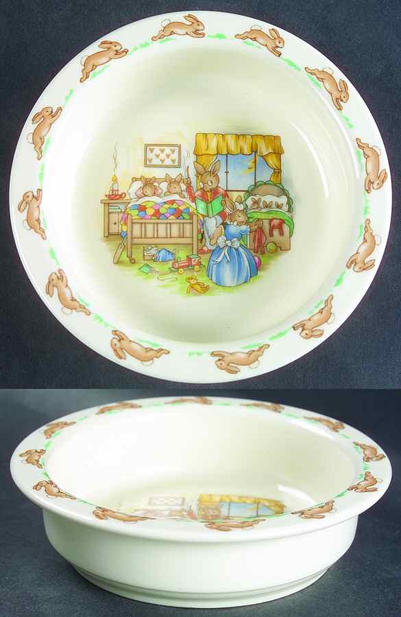 Bunnykins (Albion Shape) 6" Round Baby Plate by Royal Doulton-1