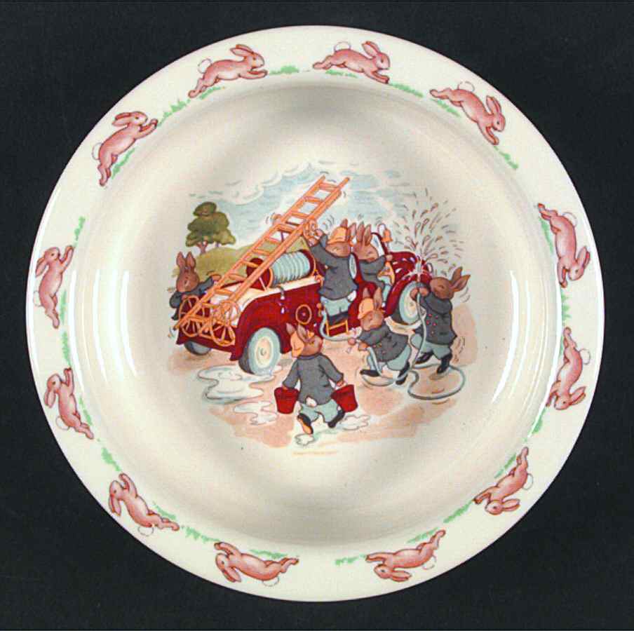 Bunnykins (Albion Shape) 6" Round Baby Plate by Royal Doulton-1