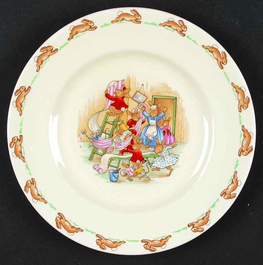 Bunnykins (Albion Shape) Dessert/Pie Plate by Royal Doulton-1