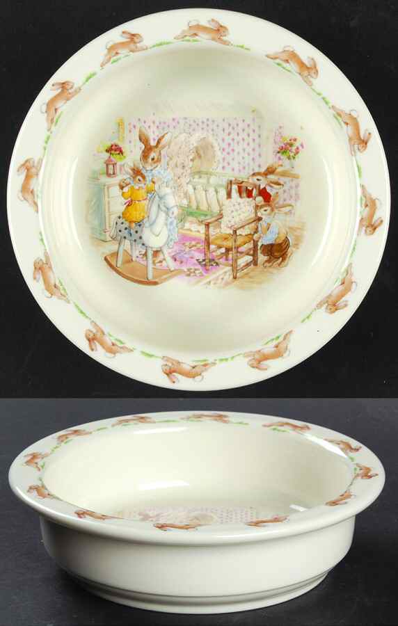 Bunnykins (Albion Shape) Plate-Baby/Round 6" by Royal Doulton-1