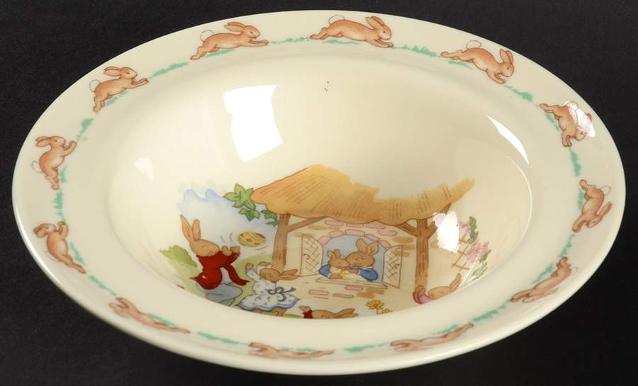 Bunnykins (Albion Shape) Rim Fruit/Dessert (Sauce) Bowl by Royal Doulton-1