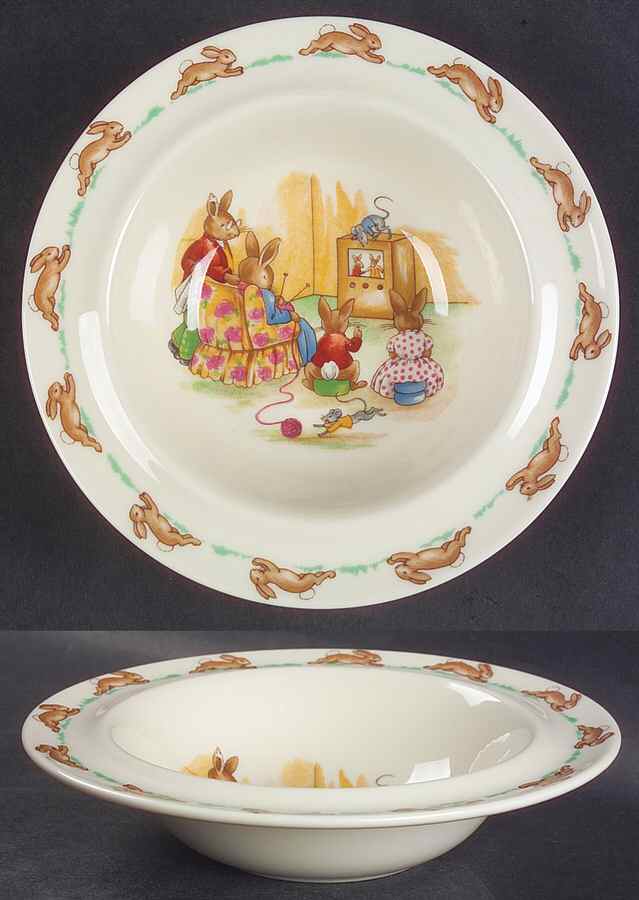 Bunnykins (Albion Shape) Rim Fruit/Dessert (Sauce) Bowl by Royal Doulton-1