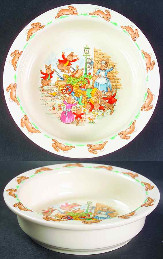 Bunnykins (Albion Shape) 6" Round Baby Plate by Royal Doulton-1