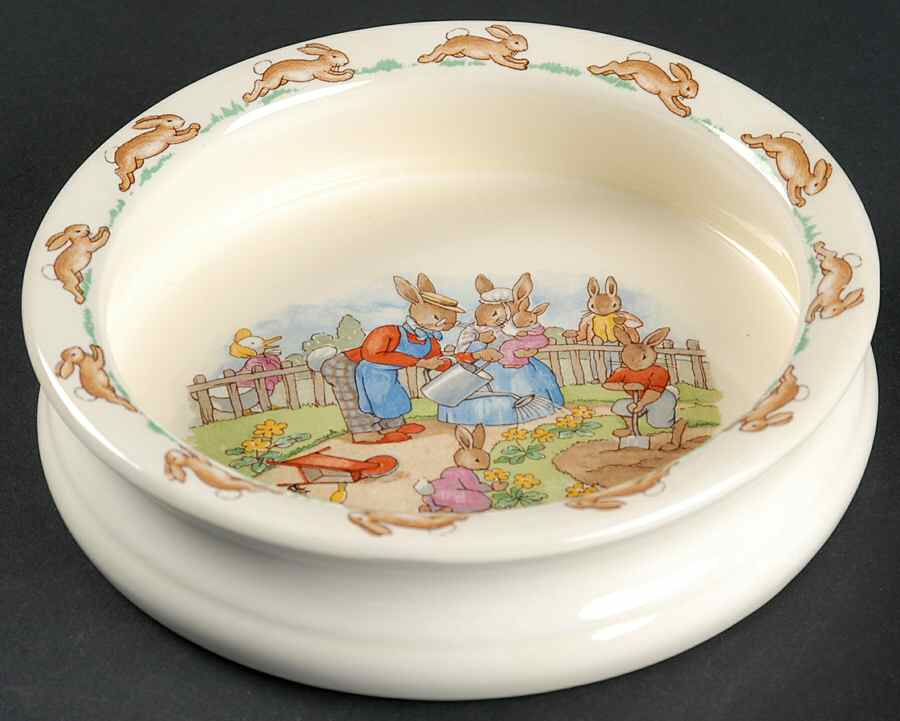 Bunnykins (Albion Shape) 6" Round Baby Plate by Royal Doulton-1