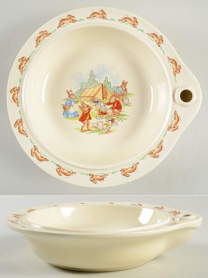 Bunnykins (Albion Shape) Plate-Hot Water/No Cover by Royal Doulton-1