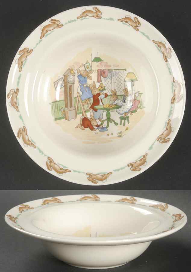 Bunnykins (Albion Shape) Rim Fruit/Dessert (Sauce) Bowl by Royal Doulton-1