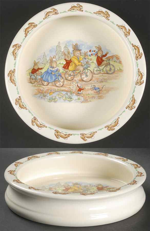 Bunnykins (Albion Shape) 7" Round Baby Plate by Royal Doulton-1