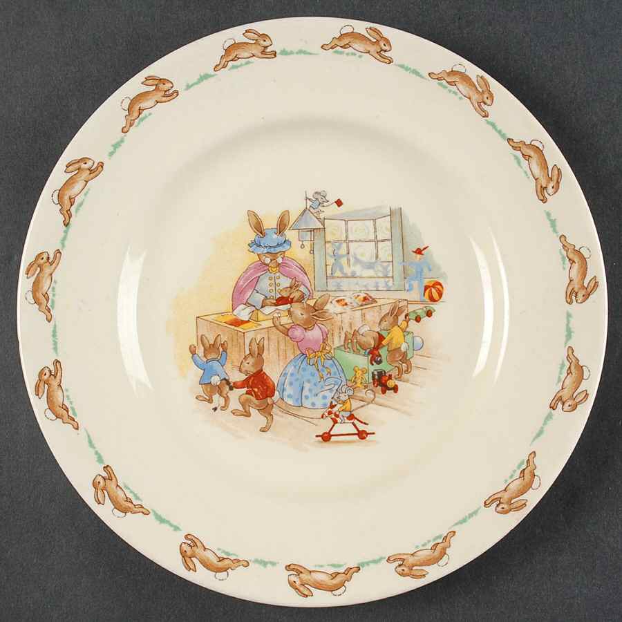 Bunnykins (Albion Shape) Dessert/Pie Plate by Royal Doulton-1