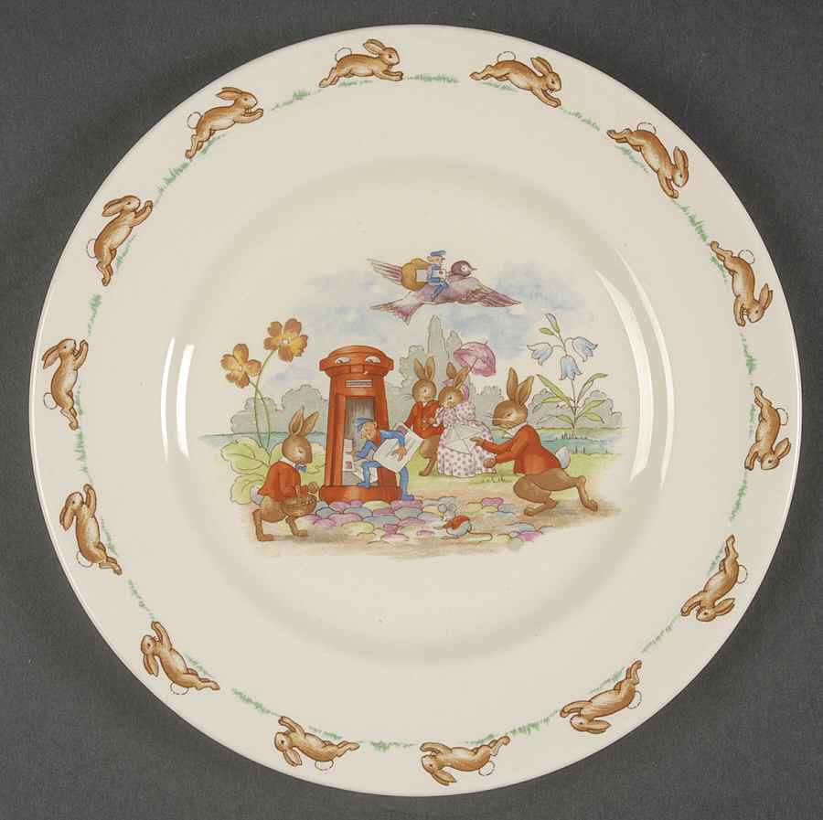 Bunnykins (Albion Shape) Dessert/Pie Plate by Royal Doulton-1