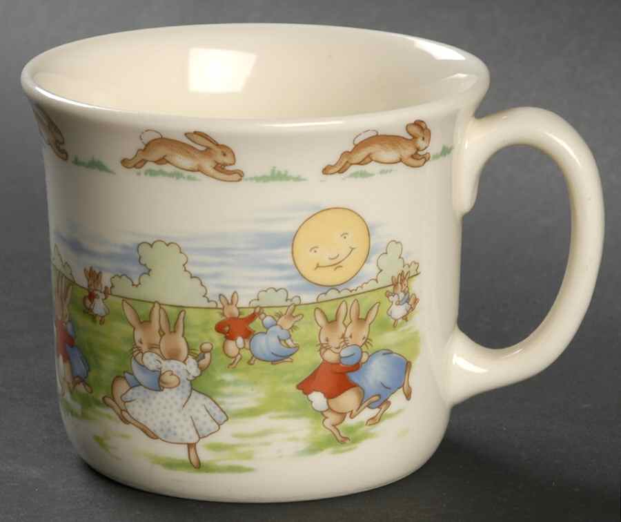Bunnykins (Albion Shape) 1 Hdl. 60 Anniversary Commemorative Hug a Mug Mug by Royal Doulton-1